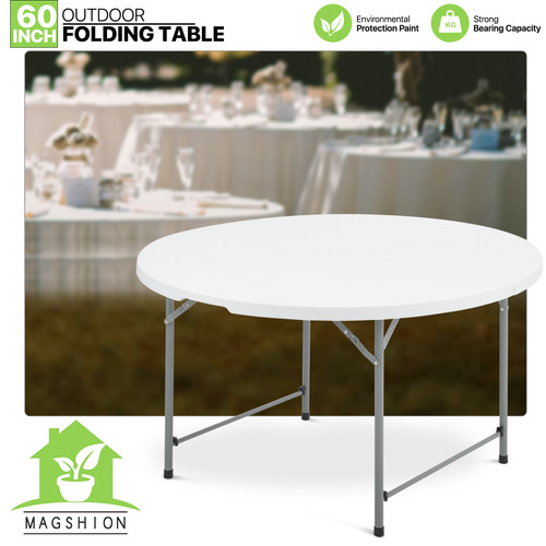 White round portable - white,