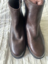 womens brown leather boots 6