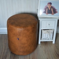 Circular Drum Footstool in