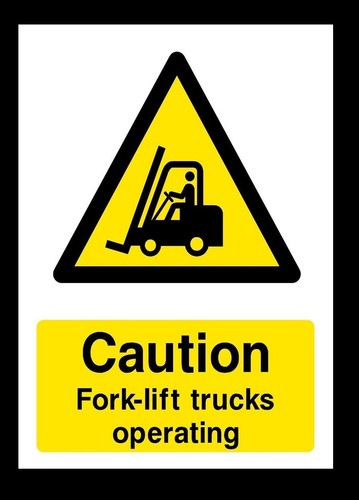 Caution fork lift trucks - fork-lift,