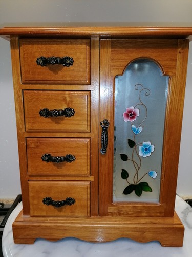 Vintage wooden jewelry box - jewelry,