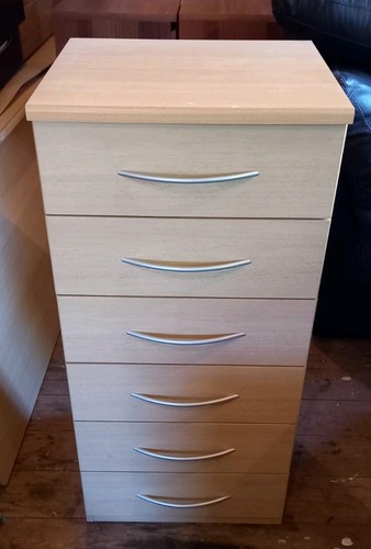 Light coloured tall chest - , of