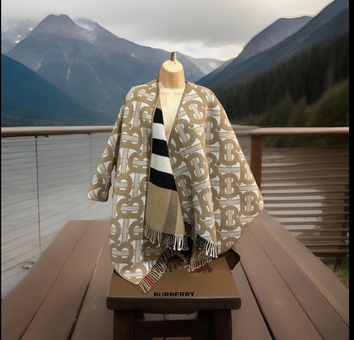 Burberry wool cashmere cape - cashmere,