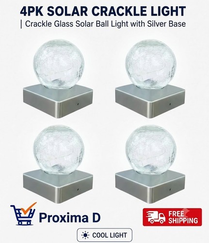 Solar crackle ball cool - 4, x