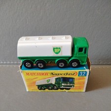 MATCHBOX LESNEY DIECAST. SUPERFAST WHEELS No. 32, BP PETROL TANKER. boxed