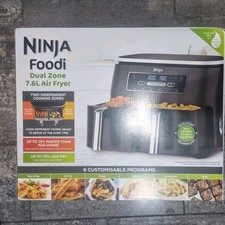 Ninja Foodi 7.6L Dual Zone Air Fryer - Grey (AF300UK) Brand New
