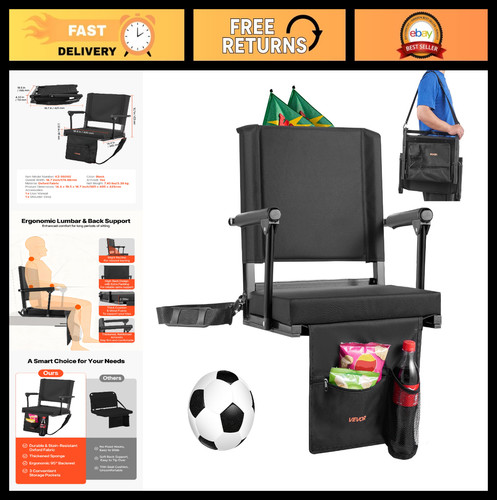 Portable stadium seat with - portable,