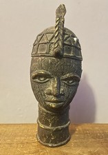 20th Century African Benin Bronze Queen ? ( 7.5 "x 3 " )
