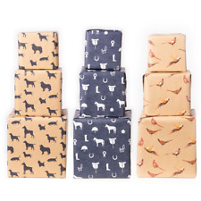 Rydale Wrapping Paper Gift Wrap Patterned Animal Print Kraft Brown Paper Roll 3M