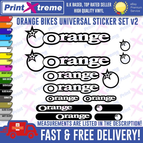 Orange bikes decal stickers - decal,