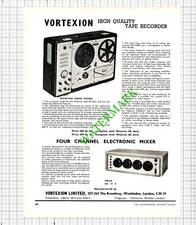 Vortexion Limited London Advert - 1956 Cutting