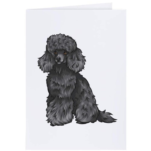 Black toy poodle gift wrap - 'black,