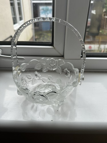 Ornate glass bowl with handle - bowl,