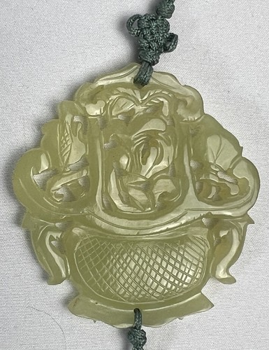 Antique carved jade pendant - jade,