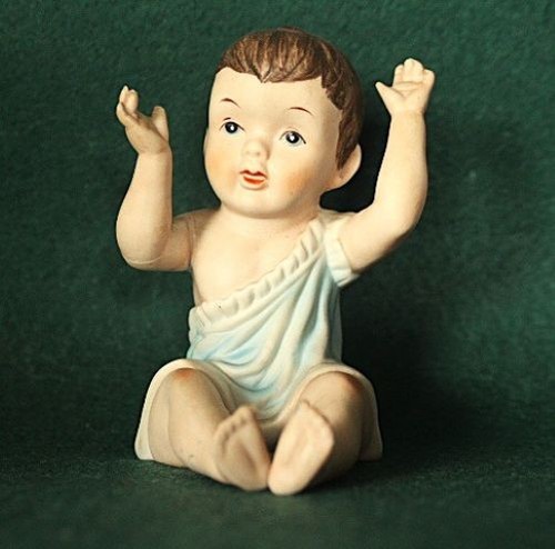 Vintage bisque piano - piano, boy