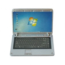 Dolls House Silver Laptop