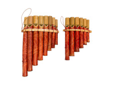 Bamboo pan flute red with - pan,