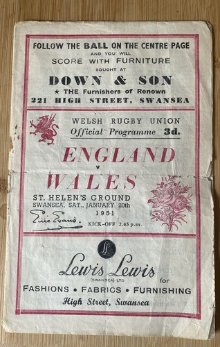 Wales england 1951 rugby - 1951,