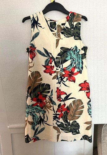 Ladies peacocks linen shift - peacocks,