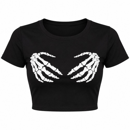 Ladies crop top halloween - crop,