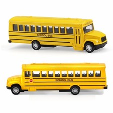 School Bus Model Alloy Simulation Pull Back School Bus Model Toy For Boys ~