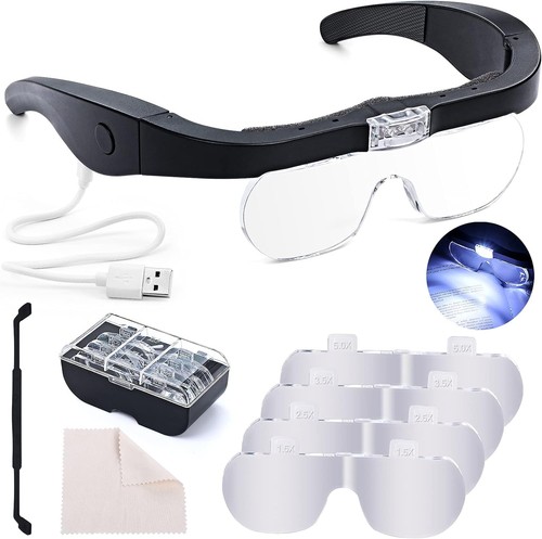 Magnifying glass headset - glass,