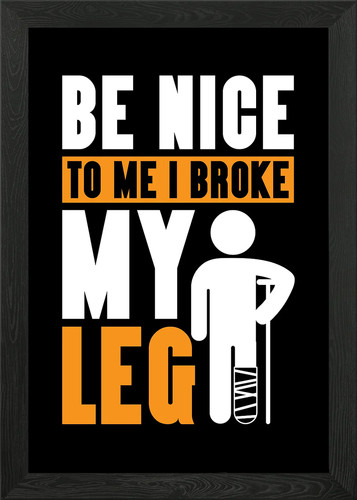 Broken leg framed wall art - leg,