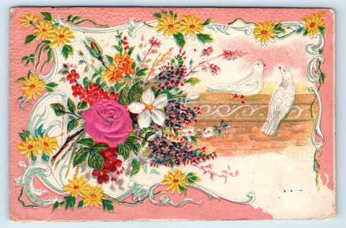 Postcard doves birds - postcard,
