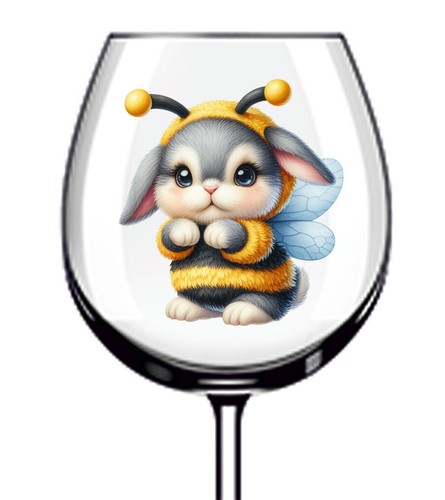 12x colorful bumble bee - bee, rabbit