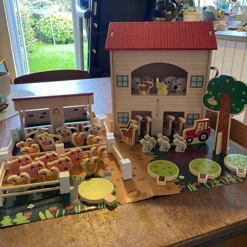Wooden farm playset - wooden,