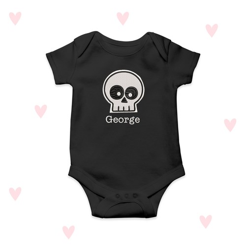 Halloween skull embroidered - halloween,