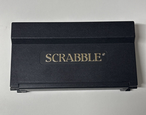 Travel scrabble hard black - scrabble,