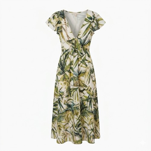Taylor dress tropical palm - tropical,