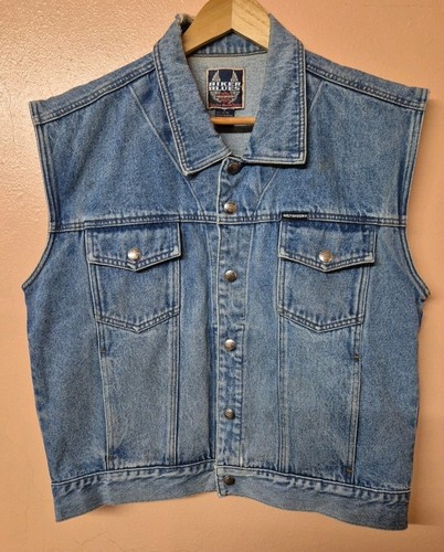 Harley davidson denim vest - denim,