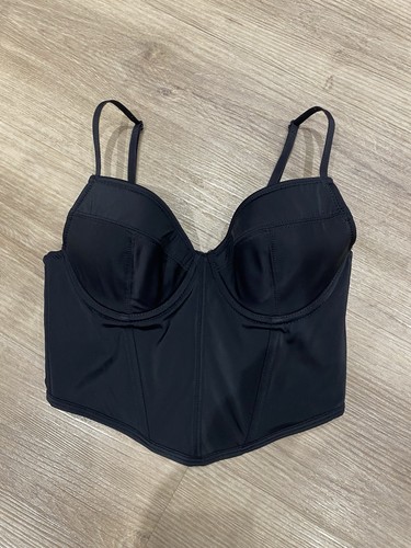 Black corset bustier - black, size