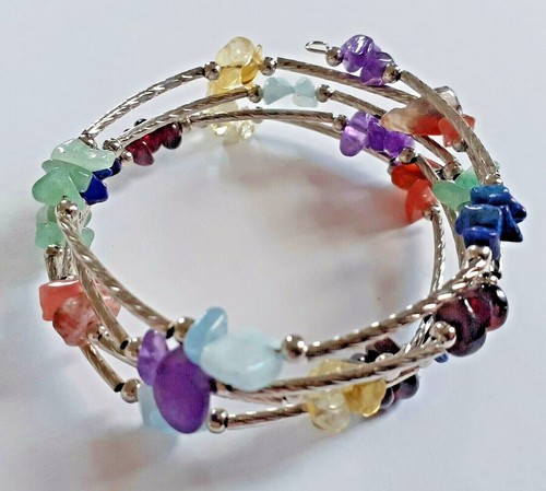 Natural gemstone beaded memory - gemstone,