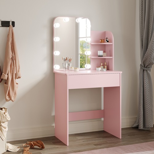 Pink led mirrored dressing - pink,