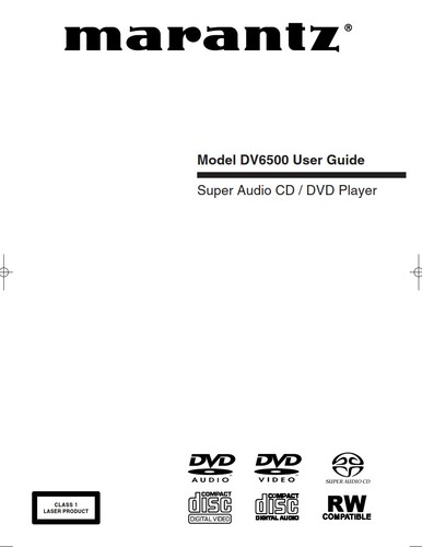 Marantz dv6500 dvd - dv6500, player