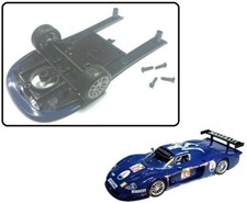 Scalextric W9075 Underpan Chassis Front Wheels Tyres Axle For Maserati MC12 