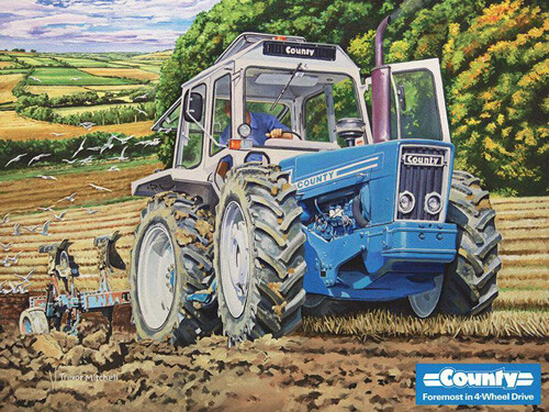Vintage county tractor - a3,