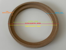 6.5" mdf speaker flush mounting rings x4 (two pairs)
