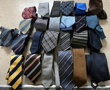 Mens Job lot of 25 bundle polyester ties faults many brands crafts material 1x