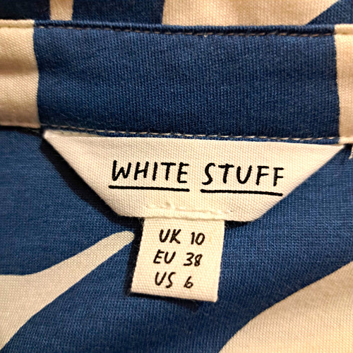 White stuff blue - white, blue/cream