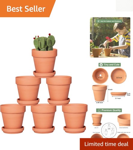 Inch terracotta flower - 4-inch,