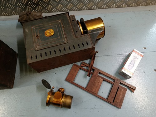 Vintage slide projector - slide,