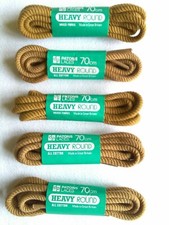 Paton's of Scotland Heavy Round Tan 70cm Quality Shoe Boot Laces Bundle 5 Pairs