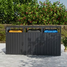 Triple Wheelie Bin House Metal