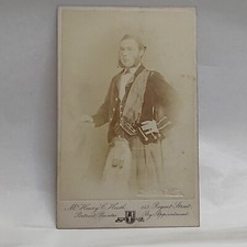 Victorian CDV Photo Gent Scotsman Tartan Kilt Henry C Heath 153 Regent St London