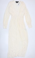 Zara Women Ivory Maxi Long