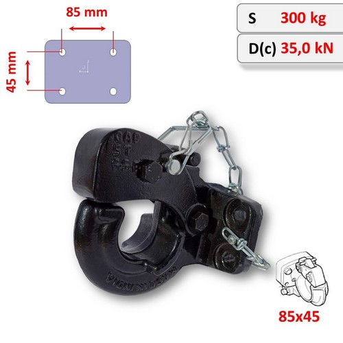 Pintle hitch hook 85x45mm - hitch,
